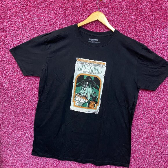 H.P. Lovecraft The Call Of Cthulhu Book Cover Design T-Shirt XL - Picture 3 of 4
